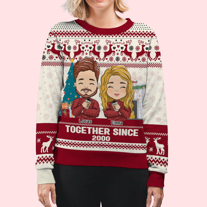Together Christmas - Personalized Custom All-Over-Print Sweatshirt