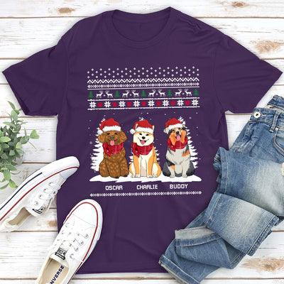 Winter Dog - Personalized Custom Unisex T-shirt