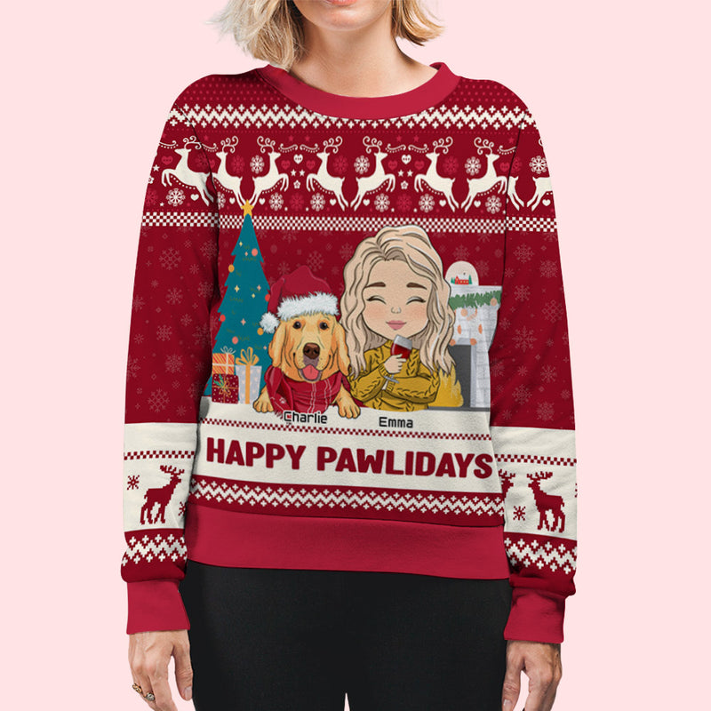 Pawlidays With Pets 2 - Personalized Custom All-Over-Print Sweatshirt