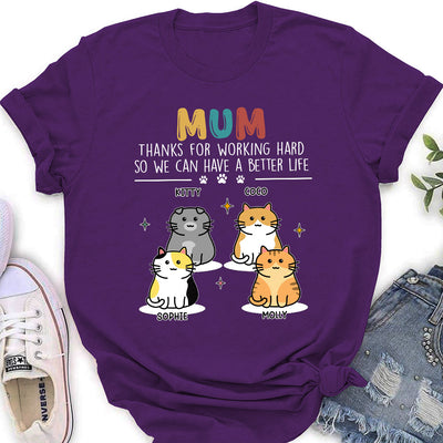 Thanks For Working Hard - Personalized Custom Women's T-shirt