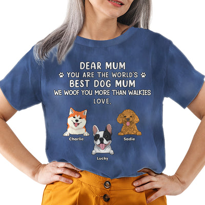 The World's Best Dog Dad - Personalized Custom All-over-print T-shirt