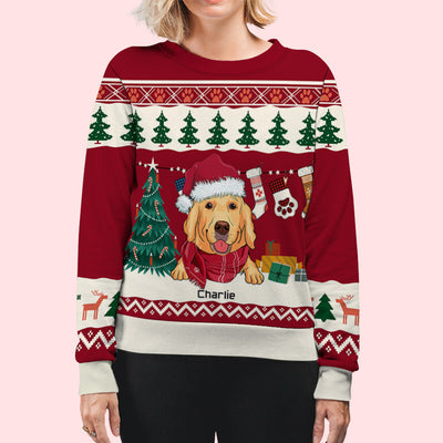 Paw Pet Winter - Personalized Custom All-Over-Print Sweatshirt