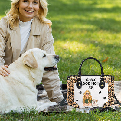 Dog Mom Better Life - Personalized Custom Leather Bag