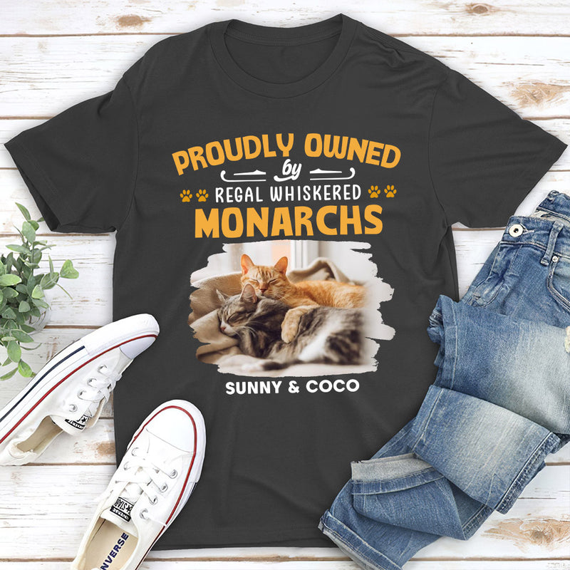 Proudly Owned By Cat - Personalized Custom Unisex T-shirt