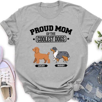 Coolest Dog Dad - Personalized Custom Women's T-shirt