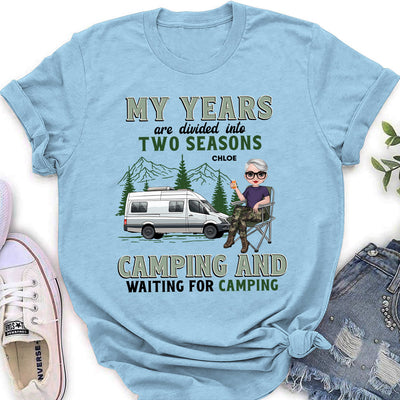 Years Of Camping - Personalized Custom Women's T-shirt