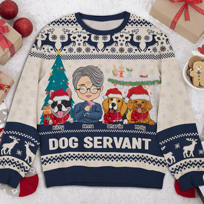 Merry Woofmas Pawlidays - Personalized Custom All-Over-Print Sweatshirt