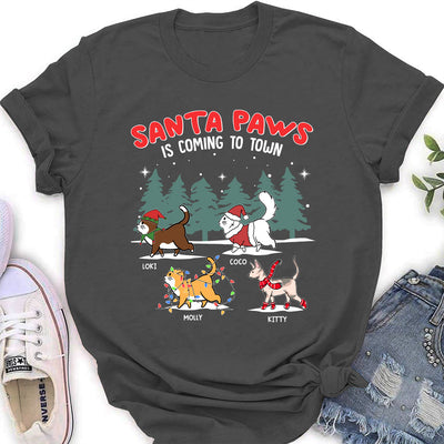 The Santa Paws - Personalized Custom Women's T-shirt