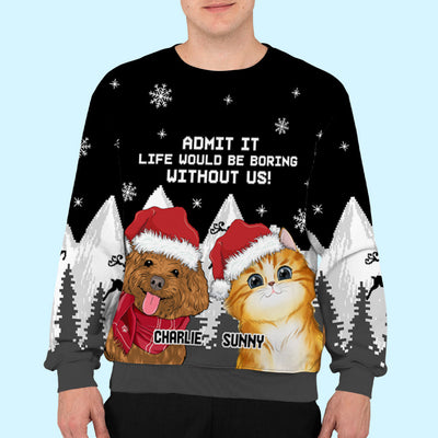 Christmas Not Boring - Personalized Custom All-Over-Print Sweatshirt