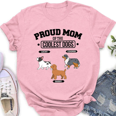 Coolest Dog Dad - Personalized Custom Women's T-shirt