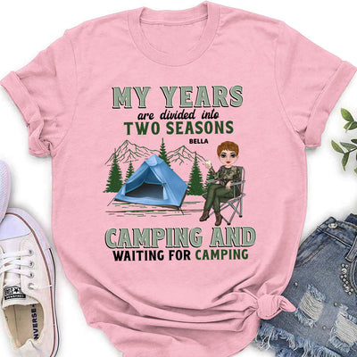 Years Of Camping - Personalized Custom Women's T-shirt