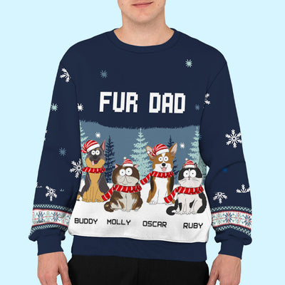 Fur Dad Forest - Personalized Custom All-Over-Print Sweatshirt