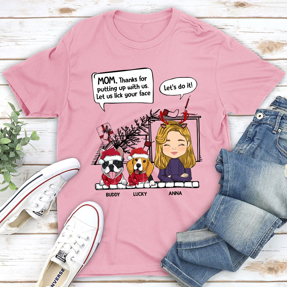 Let Dog Lick Face Personalized Pet Lover Custom Unisex T-shirt