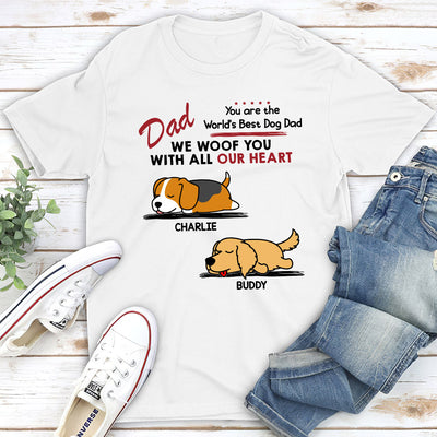 Woof All Heart - Personalized Custom Unisex T-shirt