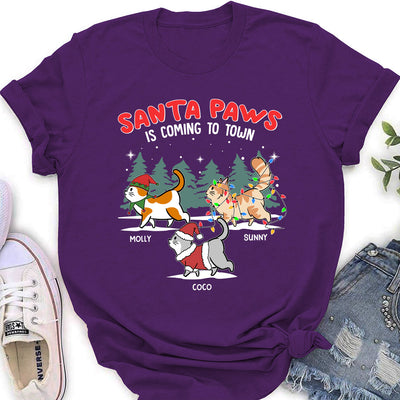 The Santa Paws - Personalized Custom Women's T-shirt