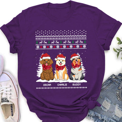 Winter Dog - Personalized Custom Women's T-shirt