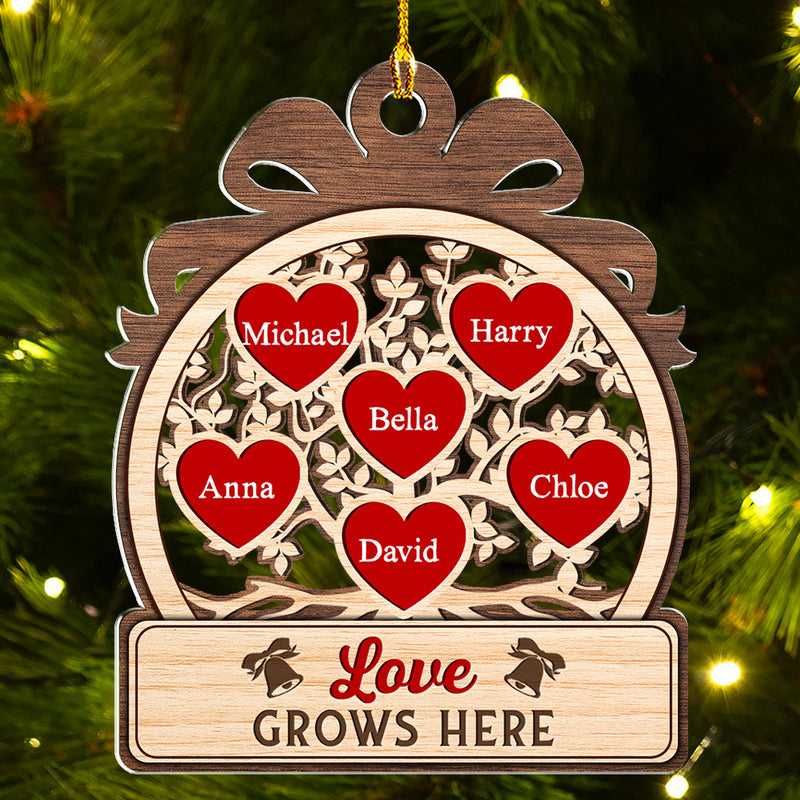 Love Grows Here Custom Quote - Personalized Custom Acrylic Ornament