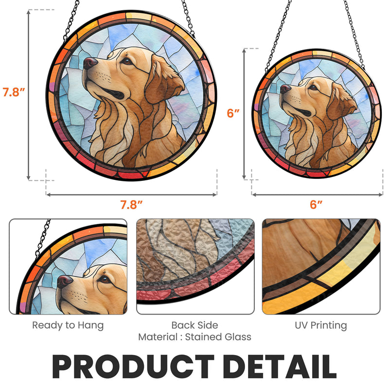 Custom Photo Life Is Simply Better With A Furry Friend Around - Personalized Custom Window Hanging Suncatcher