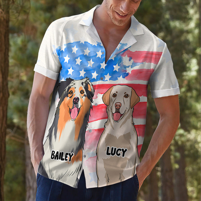 4th Of July Dog - Personalized Custom Hawaiian Shirt