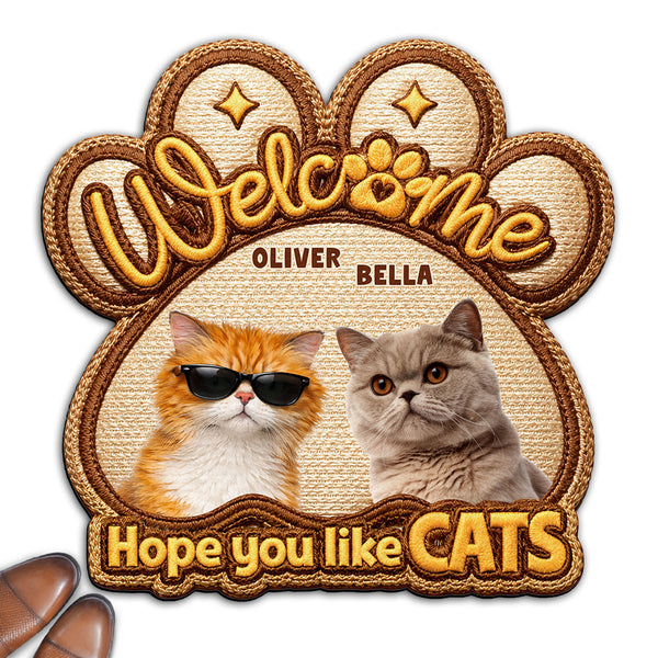 Personalized cat doormat - Cat Approval Required Photo