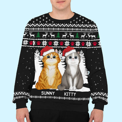 Winter Cat - Personalized Custom All-Over-Print Sweatshirt