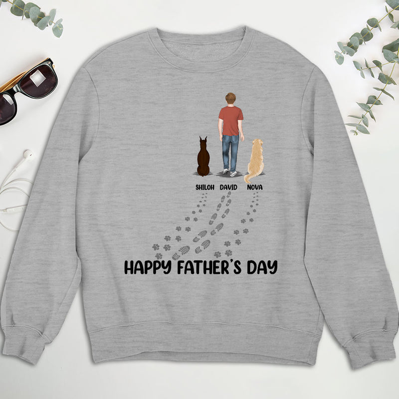 Happy Fathers Day To The Best Dog Dad - Personalized Custom Sweatshirt