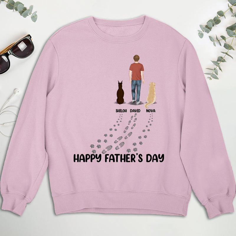 Happy Fathers Day To The Best Dog Dad - Personalized Custom Sweatshirt