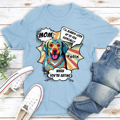 Pop Art Dogs Look Up to You - Personalized Custom Unisex T-shirt