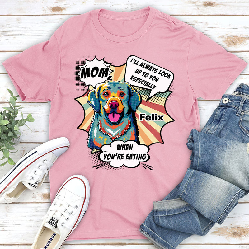 Pop Art Dogs Look Up to You - Personalized Custom Unisex T-shirt