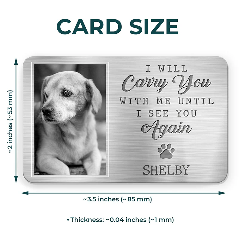 I Will Carry You - Personalized Custom Wallet Card