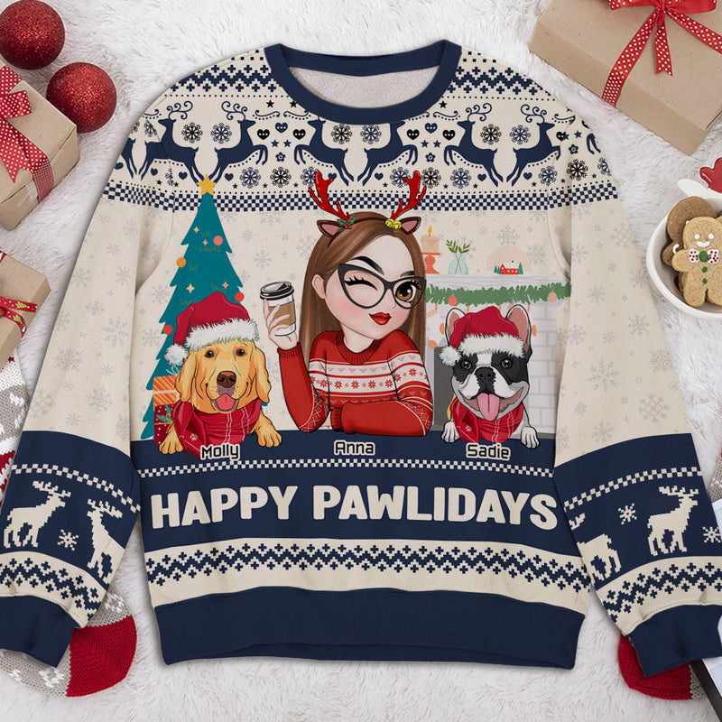 Happy Pawlidays To You - Personalized Custom All-Over-Print Sweatshirt