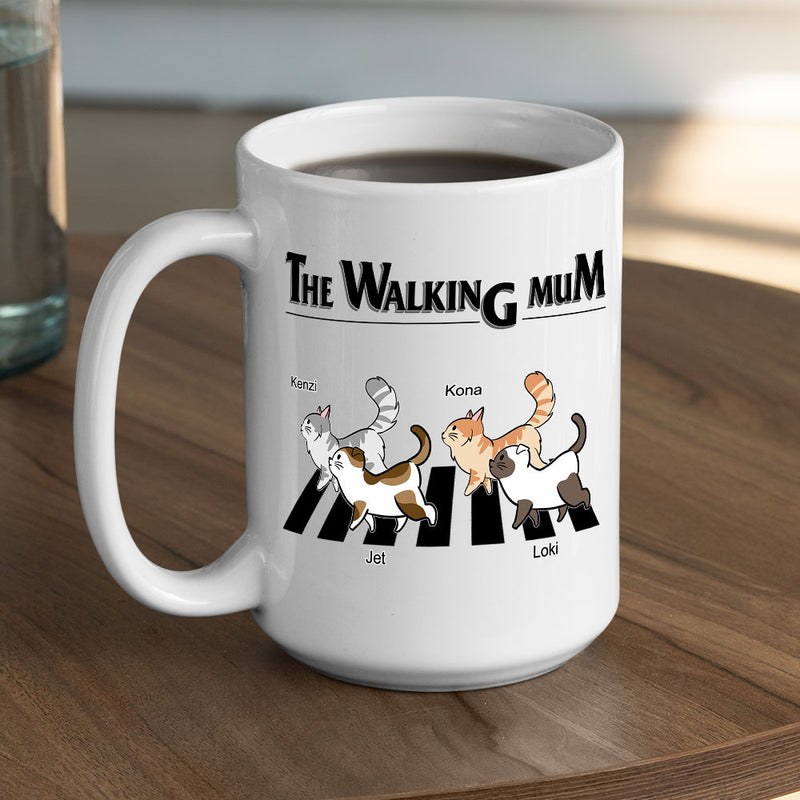 The Walking Cat - Personalized Custom Coffee Mug