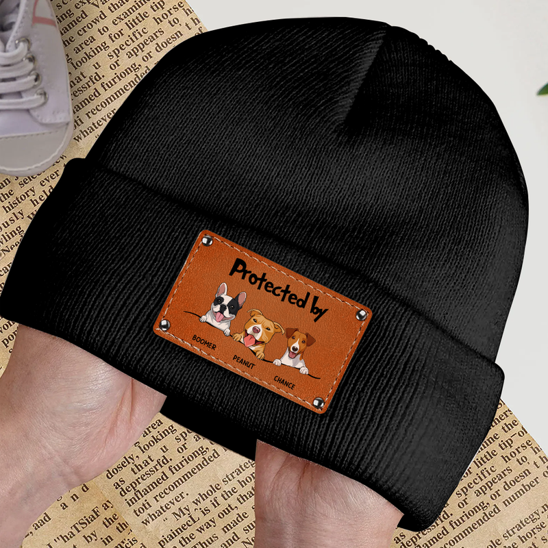 Protected By Dog - Personalized Custom Beanie