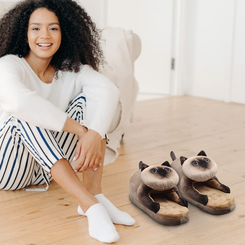 Funny Fuzzy Cat Slippers For Cat Lovers