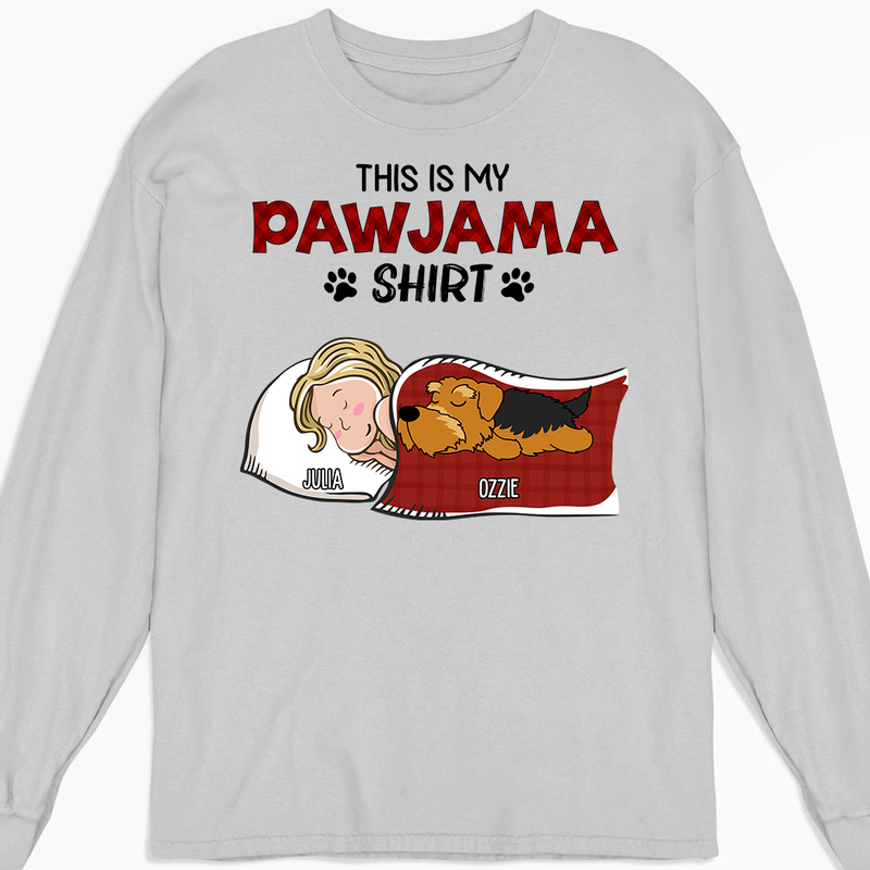 Sleeping Pajama Shirt - Personalized Custom Long Sleeve T-shirt