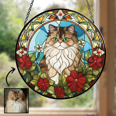 Custom Photo Loss of A Cat - Personalized Custom Window Hanging Suncatcher