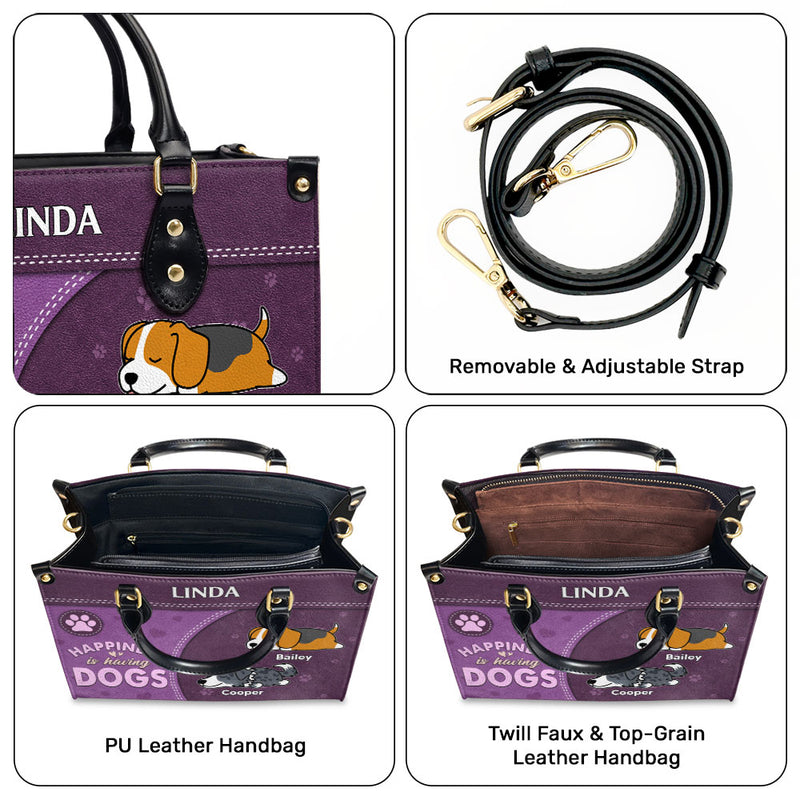 Having A Dog - Personalized Custom Leather Bag