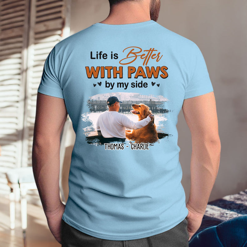 Paws By My Side Photo - Personalized Custom Unisex T-shirt