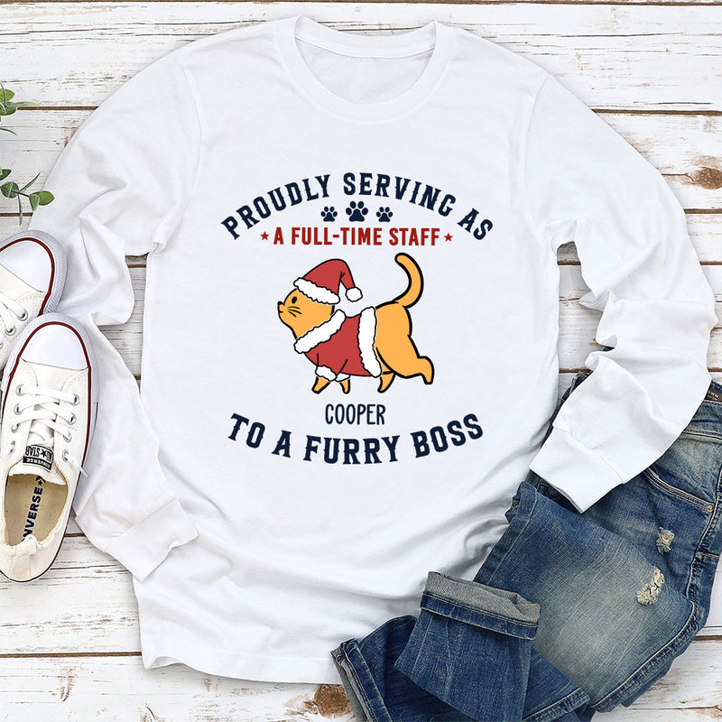 My Furry Boss - Personalized Custom Long Sleeve T-shirt