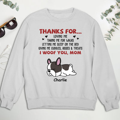 Mom Thanks For Loving Me - Personalized Custom Sweatshirt