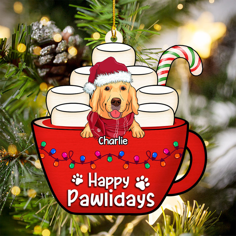 Sweet Pawlidays - Personalized Custom 1-layered Wood Ornament