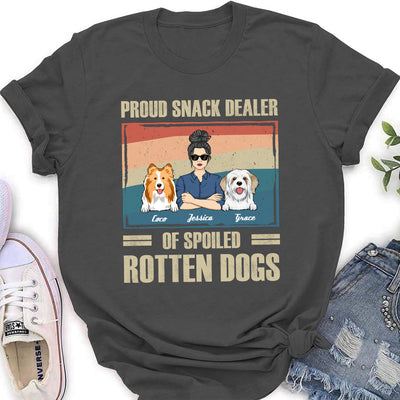 Cool Man And Spoiled Dog - Personalized Custom Women's T-shirt