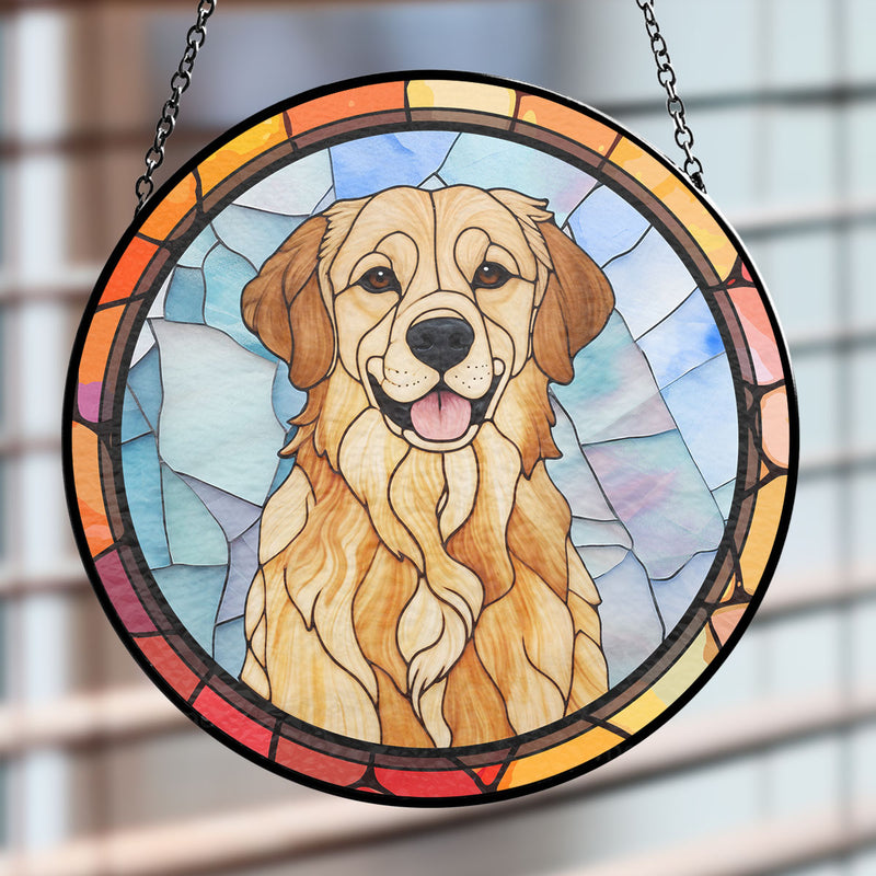 Custom Photo Life Is Simply Better With A Furry Friend Around - Personalized Custom Window Hanging Suncatcher