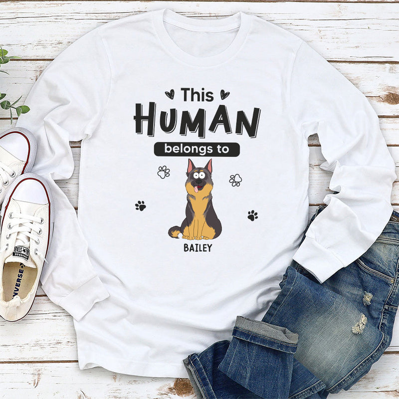 Belongs To Dogs - Personalized Custom Long Sleeve T-shirt