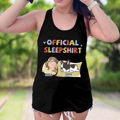 Sleeping Pet Sleepshirt Version 2 - Personalized Custom Women's Tank