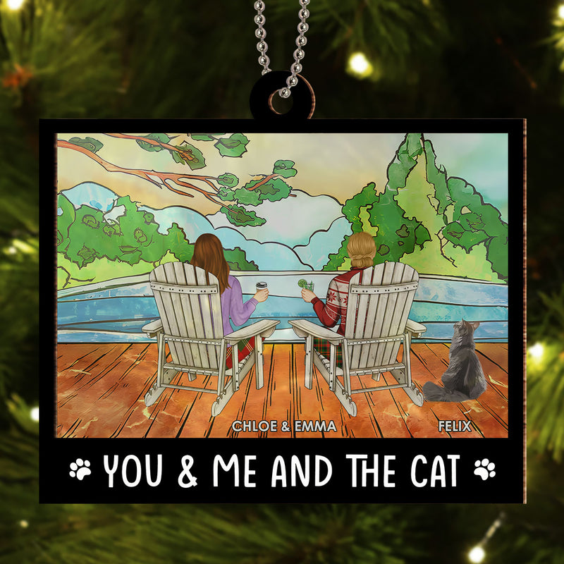 You And Me And The Dogs - Personalized Custom Suncatcher Ornament