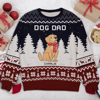 Christmas With Paw - Personalized Custom All-Over-Print Sweatshirt