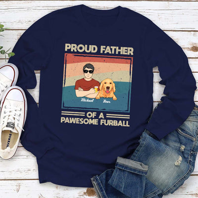 Proud To Be A Dog Dad - Personalized Custom Long Sleeve T-shirt