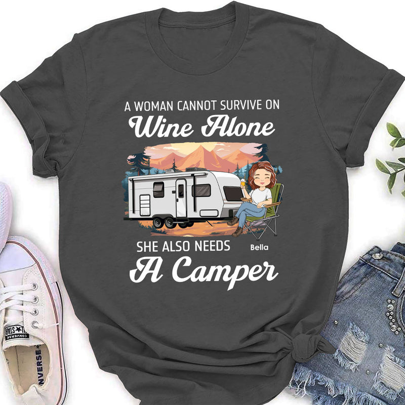 Wine Alone 2 - Personalized Custom Women&