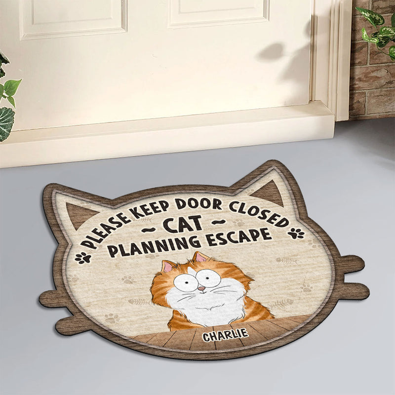 Cats Planning Escape - Personalized Custom Doormat